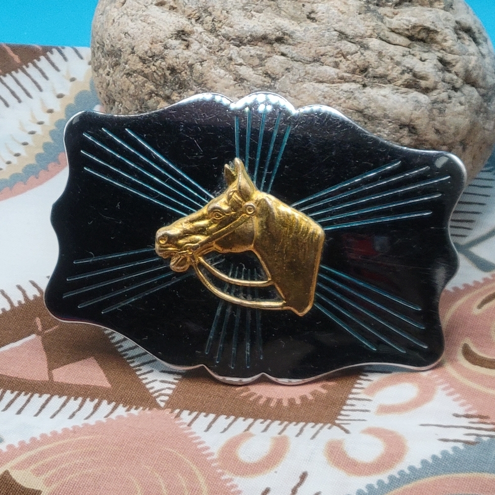 Equestian Western Metal Horse Belt Buckle
